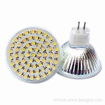 1.7W MR16 LED Bulbs with 60-piece SMD LEDs and 70 to 100lm Luminous Flux
